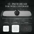 thumbnail image 6 of Ophanie 12 Inch High Pressure Rain Shower Head Combo with Adjustable Extension Arm - Wide Rainfall & 5 Spray Handheld Showerhead - Dual Anti-Clog Nozzles for Ultimate Shower Experience, Black, 6 of 10