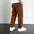 thumbnail image 6 of Boys Pants Size 11-12 Boys Cargo Pants Kids Youth Baggy Elastic Waist Hiking Casual Jogger Pant Slacks Uniform Trousers for 5-16 Years, 6 of 6
