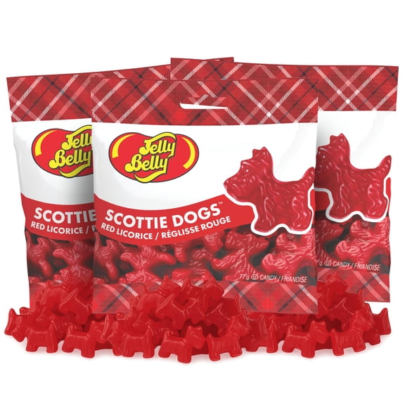 JellyBelly Red Licorice Scottie Dogs, MDA05 2.75 Ounces, Pack of 3