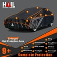 thumbnail image 4 of Kayme Anti Hail Multilayer Thickened Full Car Cover, Outdoor Waterproof Universial Fit for Sedan 178 to 185 inch, Black, 4 of 6
