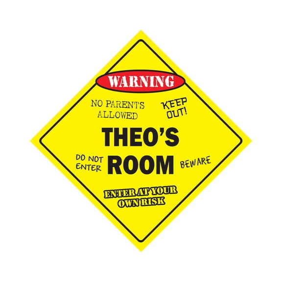 SignMission X-Theos Room 12 x 12 in. Crossing Zone Xing Room Sign - Theos