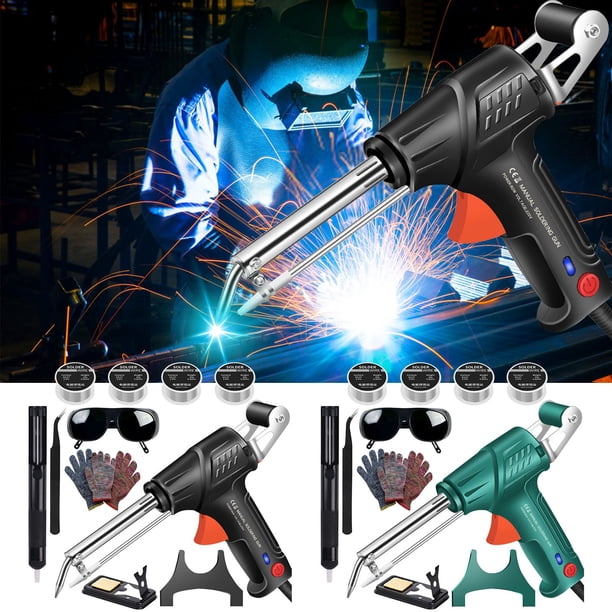 Pistola de soldar de mano 110V 60W con luz | Máquina de soldador semiautomática multifuncional | Diseño ergonómico para reparación de productos electrónicos, bricolaje, joyería | 1 Paquete