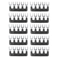 thumbnail image 1 of 10 piezas de tiras de terminales de puente de cobre con carcasa de PVC, tipo horquilla, color negro, 400 V, 15 A, TB 1505, 1 of 14
