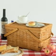 thumbnail image 6 of Woodchip Picnic Storage Basket with Cover and Movable Handles, 6 of 7