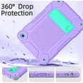 thumbnail image 6 of BMOUO Case for All-New Amazon Fire HD 8 & HD 8 Plus Tablet (Only 12th Gen,2024/2022), Layer Duty Shockproof Rugged Case with Kickstand, Purple+Teal, 6 of 7