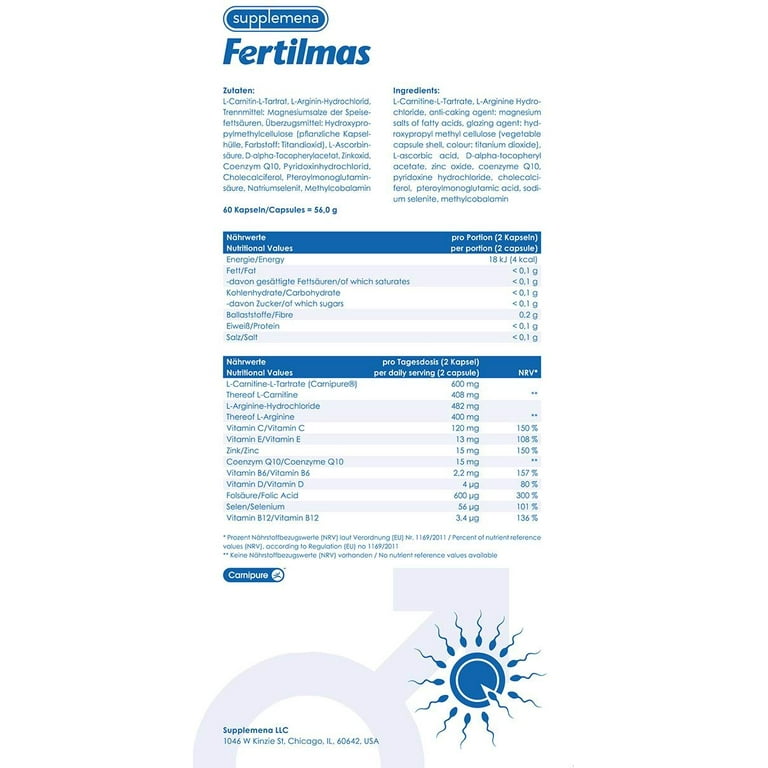 l-carnitine dosage for male fertility Babystart FertilMan Plus