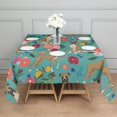 thumbnail image 3 of BoxerDog and Pioneer Flower Square Tablecloth,Waterproof Square Table Cover,Wipeable Spillproof Washable Table Cover for Home Kitchen Party Decor 60"x60"(152x152cm), 3 of 6