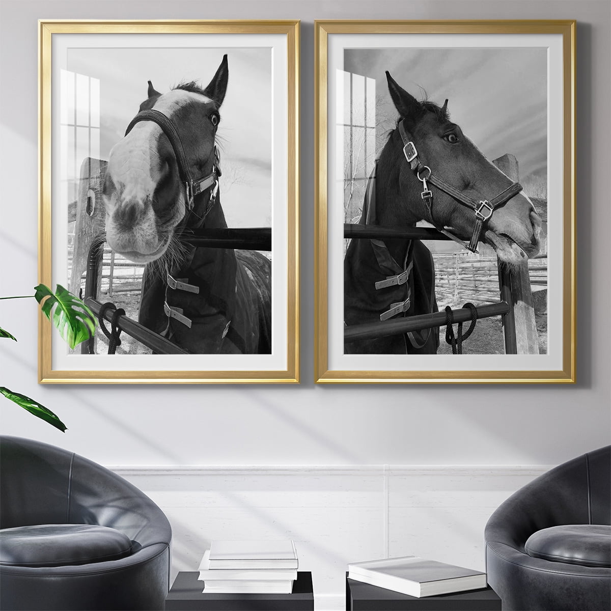 Wexford Home Argenteuil Premium Framed Print, 22.5" x 30.5" - Ready to Hang, Gold (Set of 2)