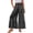 465#Black, variant on Womens Hawaiian Print Wide Leg Trousers Elastic High Waisted Ties Ruffle Hem Palazzo Lounge Pants Royal Blue L