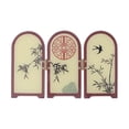 thumbnail image 1 of Biombo decorativo de arte tradicional chino, mini biombo plegable para decoración del hogar, minidivisor para dormitorio, sala de estar y encimera. 175 cm x 015 cm x 111 cm, 1 of 8