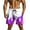 A Hot Pink, variant on Men's Shorts Athletic Mens Casual Shorts Men's Casual Homewear Flame Printing Funny Printed Trousers Beach Sports Shorts Fast-Drying Trousers Purple S