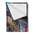 thumbnail image 2 of Medieval Soft Flannel Fleece Throw Blanket, Old Stone Street Passage Estonia Middle Ages Town Heritage Photo Art, Cozy Plush for Indoor and Outdoor Use, 50" x 60", Grey Red Brown, by Ambesonne, 2 of 5