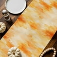 thumbnail image 2 of Watercolor Orange Cotton Linen Table Runner, Washable Table Runners for Kitchen, Dining Room, Holiday, Home Party Table Decor, 13x108 Inches, 2 of 9