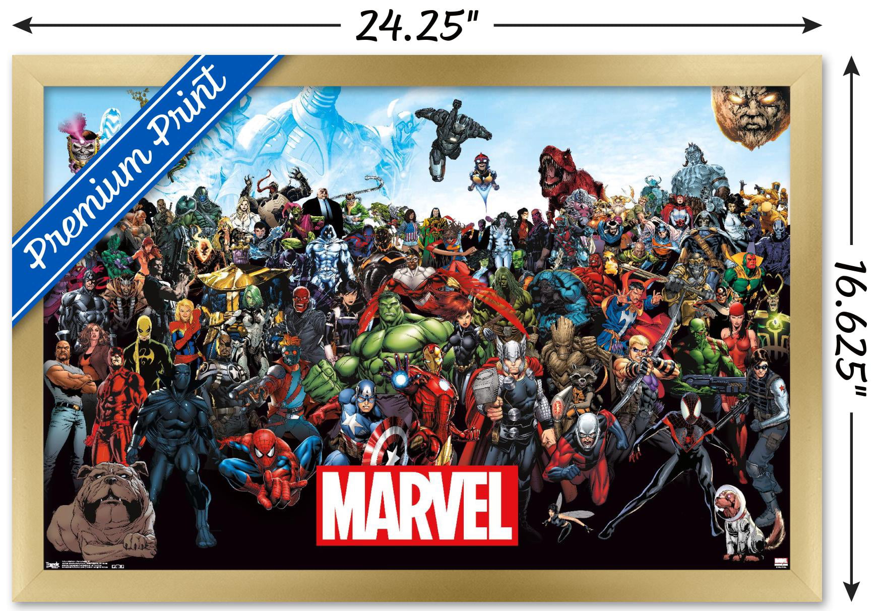 Trends International Marvel Comics The Lineup Wall Poster 22.375 x 34 for  Playroom