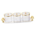 thumbnail image 4 of Ensemble de 3 Pcs de Bocaux et Casseroles à Condiments Simples et Élégants avec Couvercle Cuillère et Base Transparent, 4 of 8