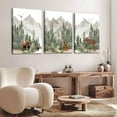thumbnail image 4 of Woodland Nursery Wall Hieng Wild Animals Posters Pictures Foggy Forest Canvas Prints Adventure Theme Kids Wall Decor Watercolor Paintings for Children Boys Room Girls Room Framed, 4 of 6
