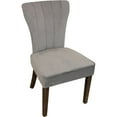 thumbnail image 4 of Cleo 21" Modern Fabric/Solid Wood Side Chairs in Mink Gray - Set of 2, 4 of 5