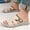 White, variant on Men's Daily Casual Slippers, Summer Slide Sandals, Comfortable Soft Footbed, Lightweight and Durable, Fixed Strap Design, for Home and Outdoor Walking