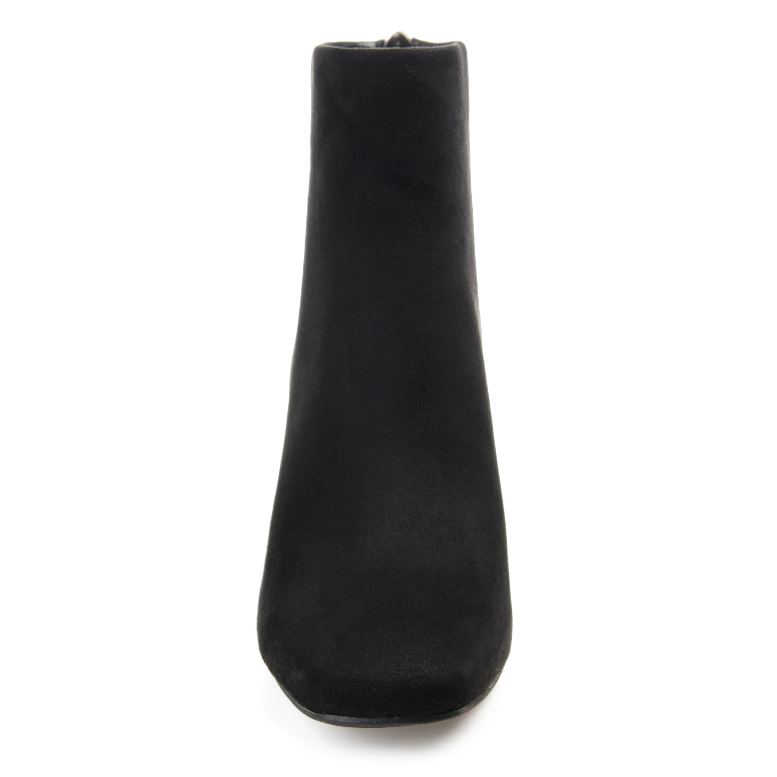 Journee Womens Audrina Back Heel Zip Stacked Heel Booties