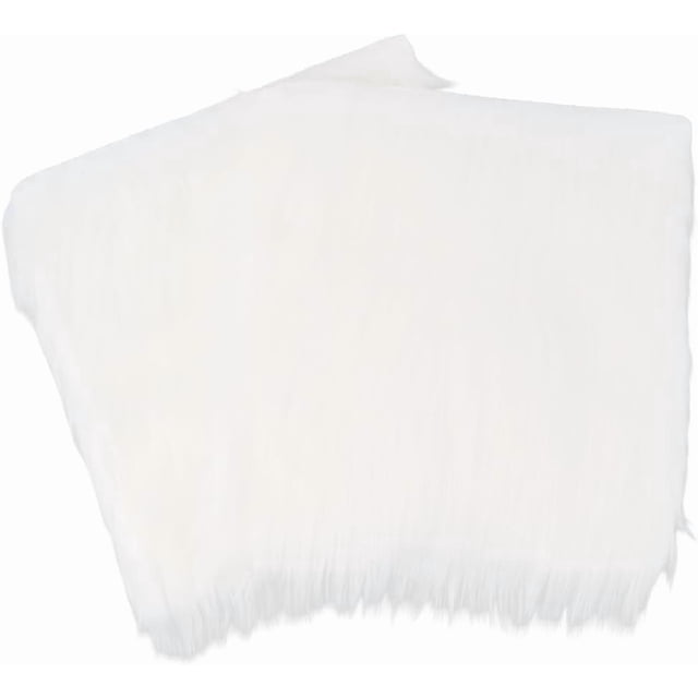 2Pcs Fur Rug Square School Locker Rugs 12 x 12 White Fluffy Area Carpet with Non Slip Backing Small Soft Shaggy Plush Cushion for Chair Tabletop Photography Nail Desk Photos Seat Pad