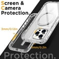thumbnail image 3 of KOMI Compatible with Phone 16 Pro Max Case,Clear Built for MagSafe,3 in 1 Heavy Duty Drop Protection Rugged Shockproof/Drop/Dust Proof 3-Layer Protective Magnetic Cover for 16 Pro Max 6.9", 3 of 5