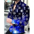 thumbnail image 4 of Nuevas camisas florales con estampado de cuadros para hombres, camisas de manga larga con solapa y botón impresas en 3D, ropa informal vintage Y2k, 4 of 5