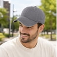 thumbnail image 4 of Washed Cotton Baseball Cap, Low Profile Adjustable Dad Hat for Casual Wear, TIKA, 4 of 7