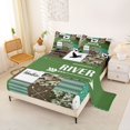 thumbnail image 2 of Erosebridal Animal Deer Mallard Duck Bed Sheets 4pcs For Boys Girls,Teens River Life Camo Geometric Grid King Sheets, 2 of 5
