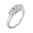 thumbnail image 2 of SuperJeweler 1 Carat Three Diamond Ring In Solid White Gold For Women, 2 of 6