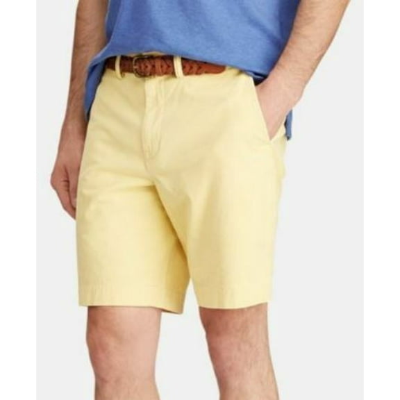 new Polo Ralph Lauren Mens Shorts Stretch Classic Fit 9" Size 31 Yellow