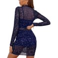 thumbnail image 2 of GFDYREE Robe en Maille pour Femmes Manches Longues Justaucorps 3 Pcs avec Cami Shorts, 2 of 4