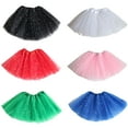 thumbnail image 4 of Odeerbi Girls Skirts Tutu Skirt Toddler Baby Party Multicolour Dance Ballet Outfit Sequins Princess Skirts White, 4 of 4