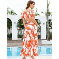 thumbnail image 2 of oyyn Women Elegant High Waist Floral Print Large Hem Long Party Dress Robe Female Clothes 2024 Chic Sexy Off The Shoulder Maxi Dresses XL, 2 of 6