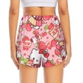 thumbnail image 2 of Lsque Sanrio Printed Women's Running Shorts with Liner Pockets,Elastic Quick Dry Workout Athletic Gym Yoga Shorts,Womens High Waist Shorts-Medium, 2 of 9