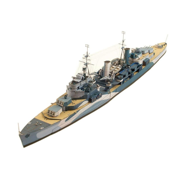1:400 escala modelo 3D rompecabezas barco crucero ligero fácil de montar hecho a mano sin terminar barco para estantes de escritorio decoración Hugo Montaje de barco de bricolaje