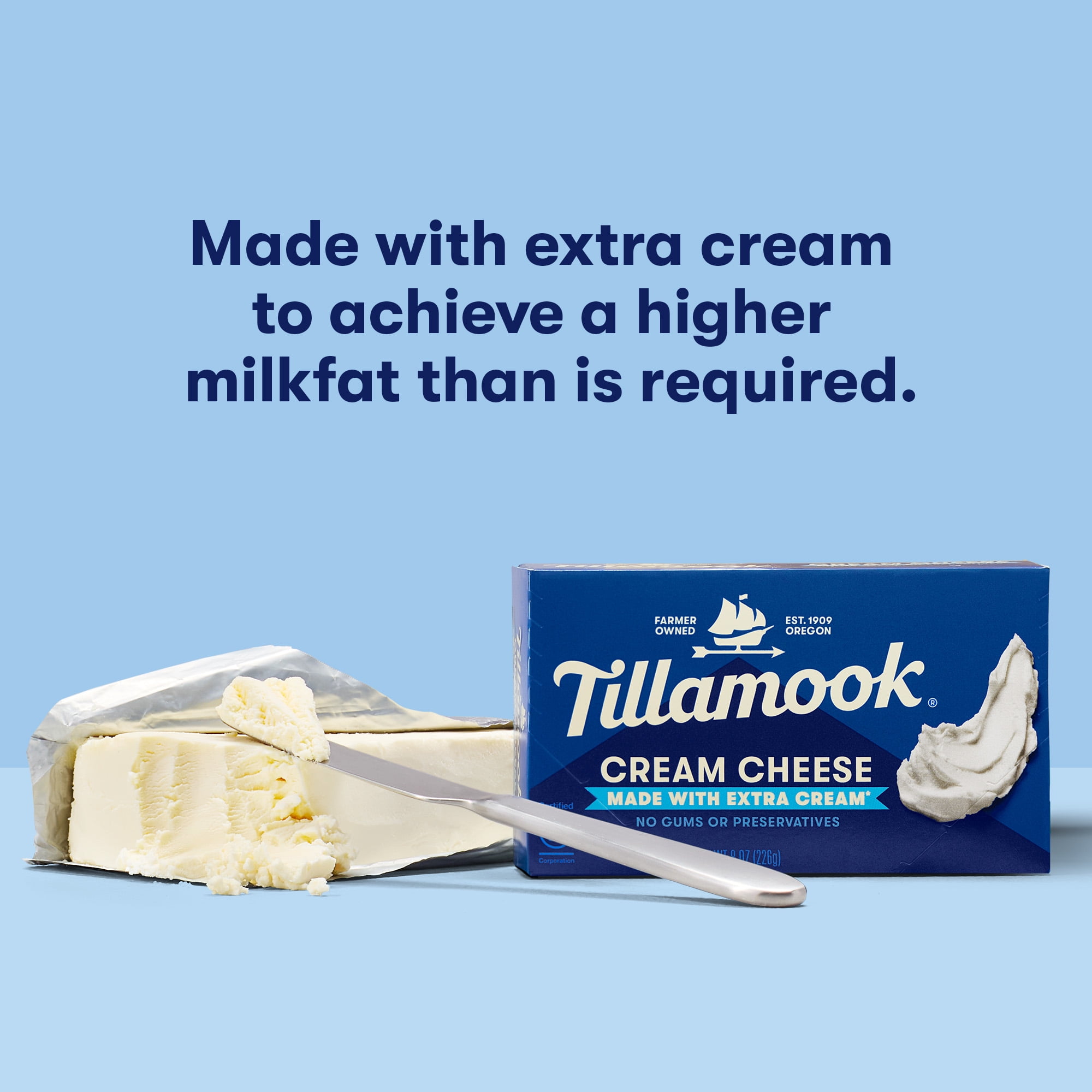 Tillamook Cream Cheese, 8 oz Brick