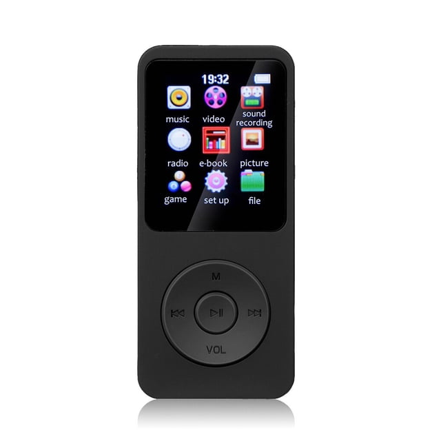 Reproductor de MP3 portátil Grabador de audio Compatible con Bluetooth 5 0 Altavoz de música de video recargable Micrófono incorporado Negro 64GNegrosin Tarjeta Deng Xun unisex