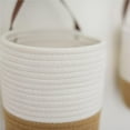 thumbnail image 4 of Wall Hanging Storage Basket: 6.3" x 7" Small Cotton Rope Basket, Woven Cotton Rope Baskets with Handles, Hanging Wall Basket for Organizing Flower Plants Towels Toys (White), 4 of 9