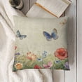 thumbnail image 3 of nygtbtfer Outdoor Throw Pillow Cover Watercolor Spring Blossom Floral Waterproof Cushion Pack Flower Plant on Linen Pillow Cases Home Decoration for Patio Garden Couch Sofa, 3 of 5