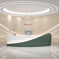 thumbnail image 1 of Luxury Reception Desk Counter Lectern Computer Siting Bar Service Desk Beauty Gaming Scrivania Ufficio Lavoro Office Furniture My Lux Decor Round, 1 of 7