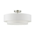 thumbnail image 2 of Livex Lighting - Meridian - 3 Light Semi-Flush Mount In Timeless Style-8.75, 2 of 10