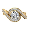 thumbnail image 5 of 14k Gold Intertwined Diamond Engagement Ring Split Shank 1.00 CTW (G,VS), 5 of 6