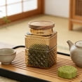 thumbnail image 4 of Embossed Colored Glass Airtight Jars, Square Kitchen Storage Jars for Dry Goods Snacks, Leakproof Glass Canisters for Pantry Organization, Home Decor Aesthetic Food Storage Jars for Tea Nuts, Yellow, 4 of 7