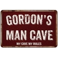 thumbnail image 1 of GORDON'S Man Cave Red Grunge Sign Metal 8x12 Decor 208120003285, 1 of 1