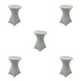 thumbnail image 2 of Maytalsory Environmentally Friendly Stretch High Table Cover Easy Care And Stain-resistant silver 5Set, 2 of 6