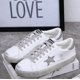 thumbnail image 3 of Zapatos viejos pequeños y sucios de cuero de dos capas para ganado, zapatos de skate blancos pequeños para estudiantes, estrellas fugaces de la calle de varios viajes de Harajuku, talla, 3 of 6