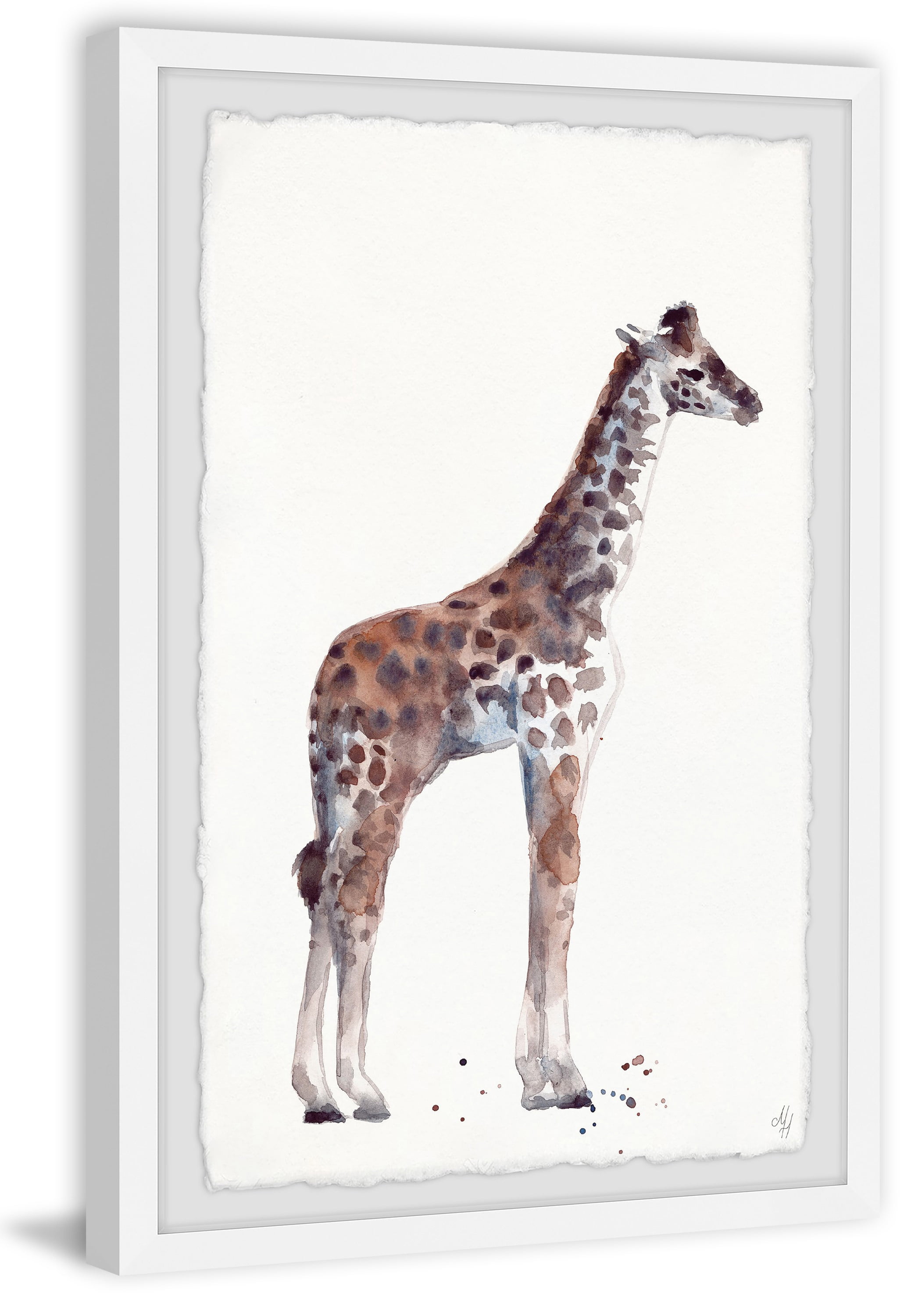 Marmont Hill Standing Tall Giraffe Framed Wall Art