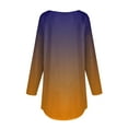 thumbnail image 5 of kytmyeq Women's Loose Round Neck Gradient Print Long Sleeve T-Shirt Top Pullover, 5 of 6