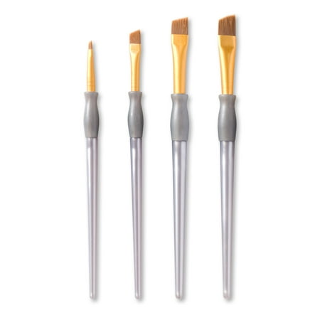 UPC: 0886946972294 | Brown Taklon Angular Brushes By Craft Smart®