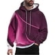 thumbnail image 2 of Sudadera con capucha para hombre, estilo casual, con cuello redondo, estampado, manga larga, blusa de poliéster, 2 of 6